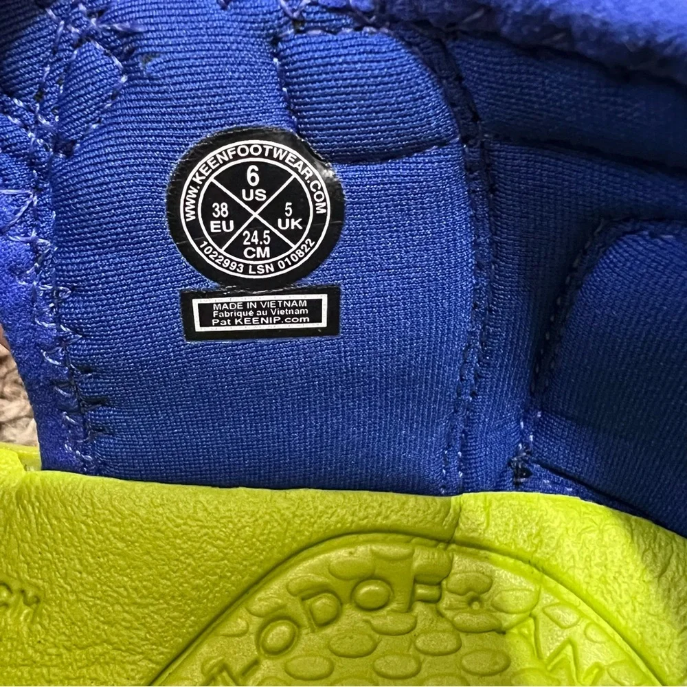 Keen Big Kids Seacamp II CNX Navy and Chartreuse Water Sandal Size 6 - Picture 10 of 10